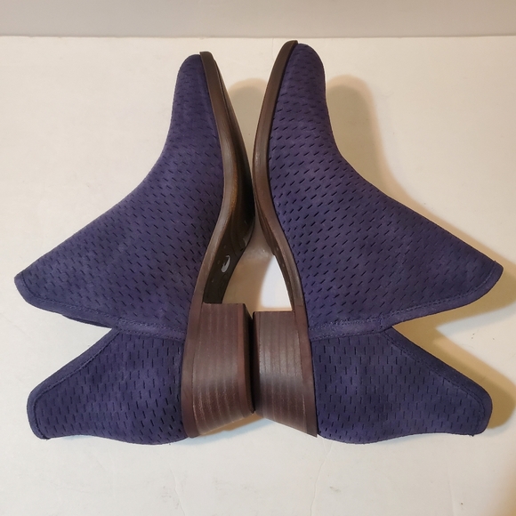 Lucky Brand Women's Baley Barcelo Moroccan Blue Suede Leather Ankle Boots 11 - Picture 5 of 10